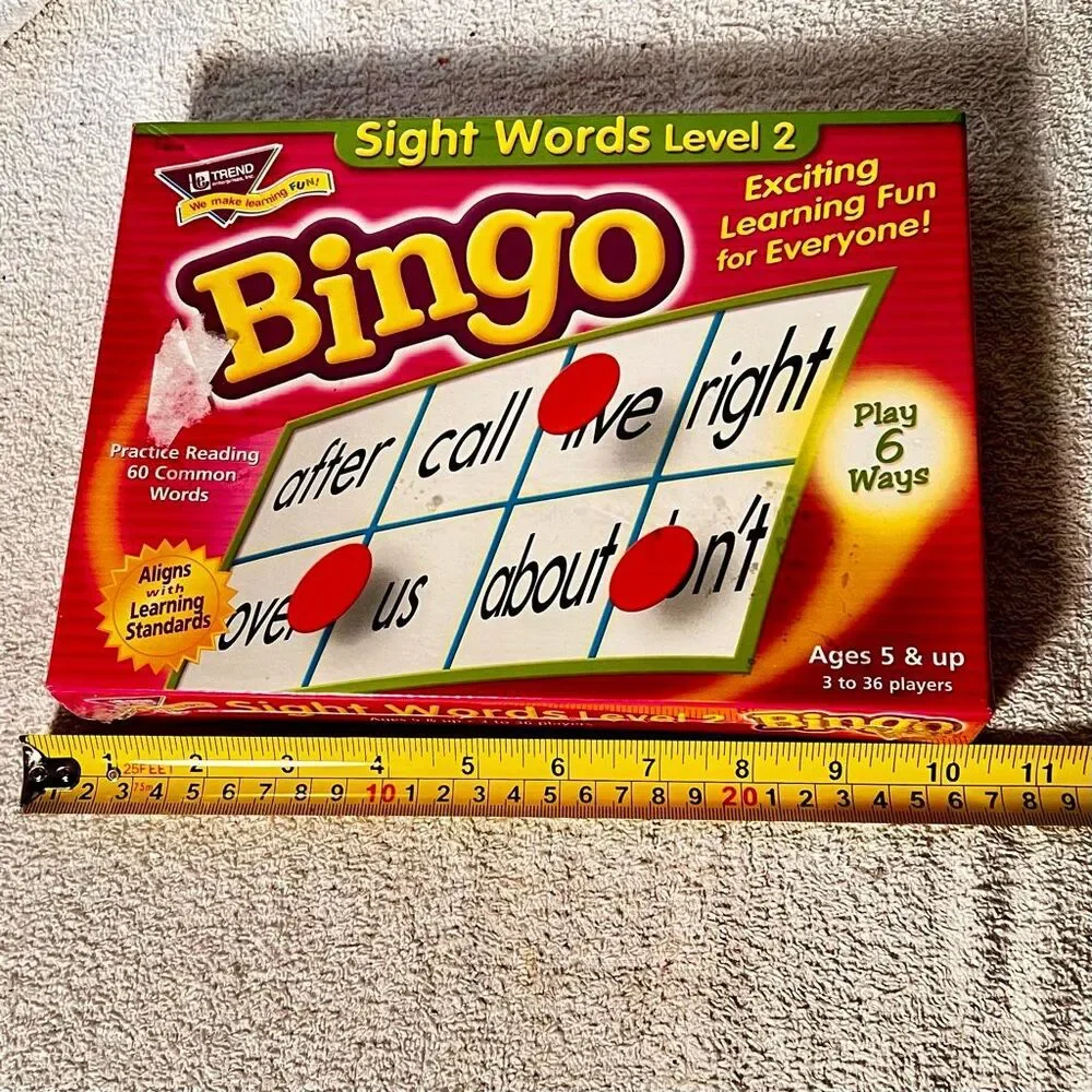 Sight Words Level 2 Bingo game by Trend Enterprises New Sealed in Box